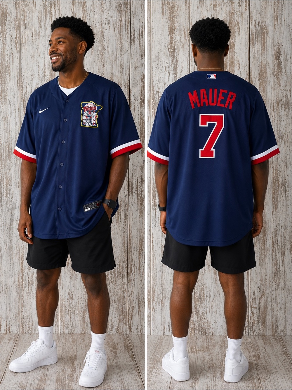 Minnesota Twins Baseball Joe Mauer #7 Baseball Nike Jersey Sz XL/TG/EG